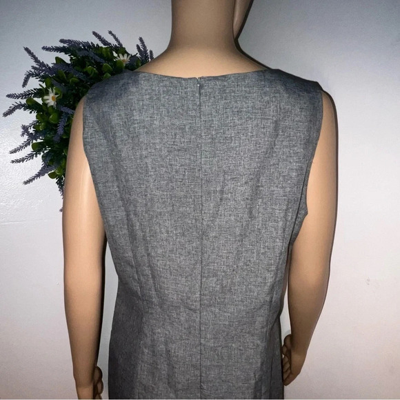 Claudio Nucci,11/12,sleeveless gray tweed print lined rear zip/vent sheath dress - Picture 5 of 12
